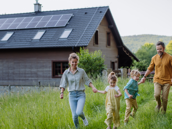 Haus mit Familie