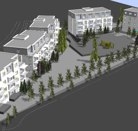 Wohngebiet Christian-Kittel-Straße 3D-Visualisierung